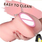 3D Flesh The Light Male Masturbation Artificial Vagina Ass Mouth Silicone 3 In 1 Adult Sex Toy Sex Doll For Man Pocket Pussy Ass