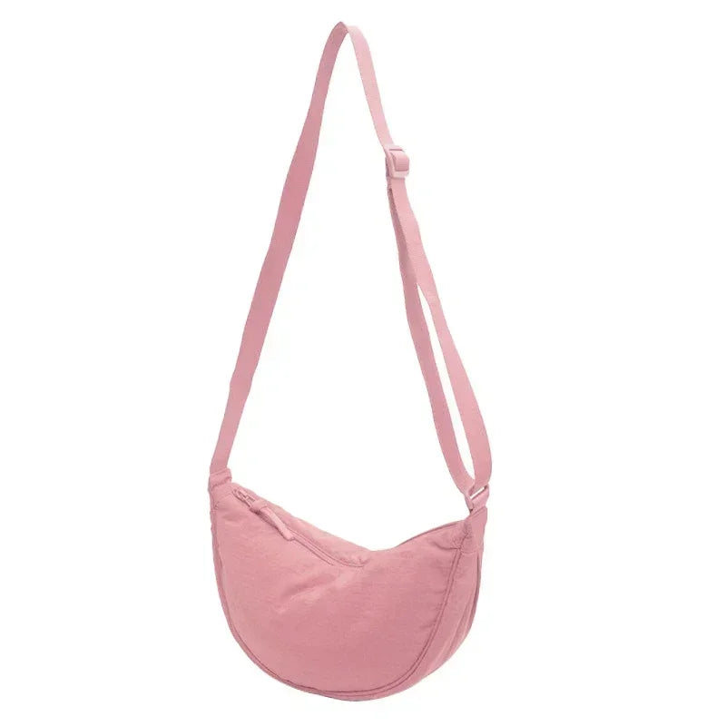 Nylon Hobos Chest Shoulder Dumpling Bag Large Capacity Travel Crossbody Half Moon Belt Messenger for Women Bags Wholesale
