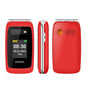 UNIWA V202T 4G Feature Flip Phone Fashion Dual Screen Big Push-Button  Flip Mobile Phone for Elderly 1450mAh SOS Function Phone
