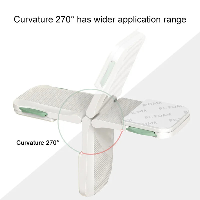 White Drawer Lock Baby Safety Protection Double Use Right Angle Cabinet Door Locks Kids Protector Multi-Function Plastic Buckle