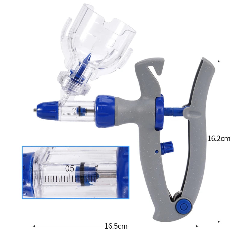 1ml-10ml Veterinary Automatic Continuous Syringe Adjustable Vaccine Injection 10pcs Needle for Livestock Pig Cow Sheep Chicken