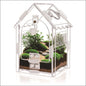 Portable Jumping Spider Enclosure Front Opening Removable Reptile Terrarium with Feeding Port Transparent