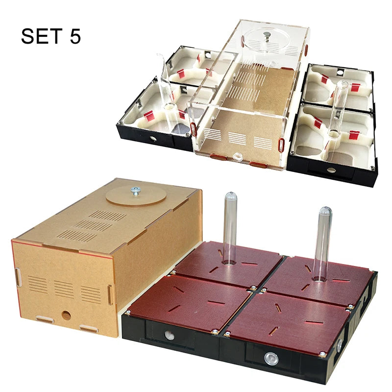 Acrylic Ant Farm Unlimited Expansion Ant Nest with Feeding Area Gypsum Ant House Pet Anthill Workshop Moisturizing Water Tower