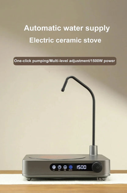 1500W Electric Ceramic Stove Timing Tea Maker Automatic Water Supply Induction Cook Water Pumping Kung Fu Tea Stove Water Boiler