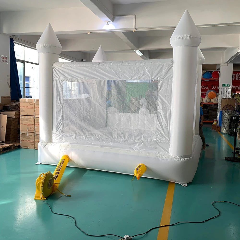 Inflatable White Bounce House With Slide 5.6*3.3*3M Jumping Castle For Kids Bouncy House Withe For Children Outdoor Toys Slide