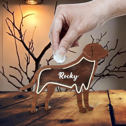 Personalized Dog Hair Memorial Box Creative Custom Name Wooden Pet Hair Keepsake Container Pet Memorial Gift for Dog Owners