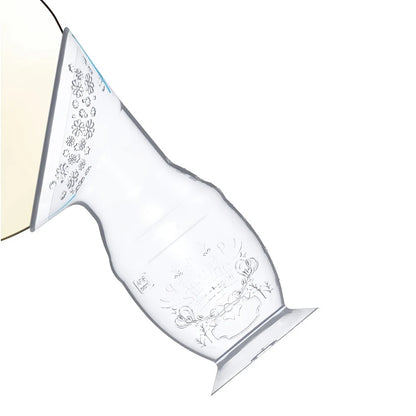 Manual Breast Pump with Scale&Diversion Trench, Soft Silicone Breastfeeding Pump, Milk Saver,Safe and Night Quiet Pumping
