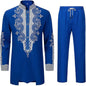 Muslim Robe Pattern Printing Black White Yellow Navy Blue Long-Sleeved Trousers The Traditional Dress of Arab Men 3D