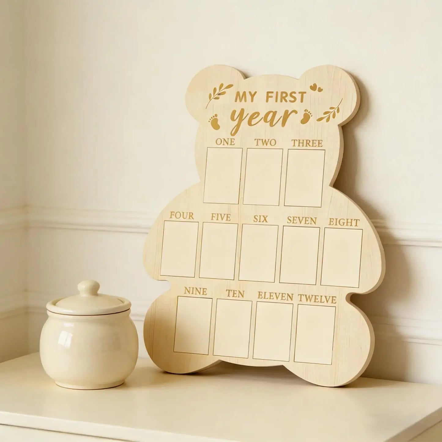 Ylsteed Newborn First Year Photo Frame Photography Props 12 Month Baby Growth Picture Record Milestone Board Baby Souvenirs gift