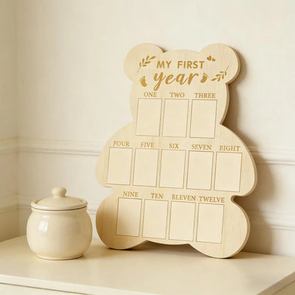 Ylsteed Newborn First Year Photo Frame Photography Props 12 Month Baby Growth Picture Record Milestone Board Baby Souvenirs gift