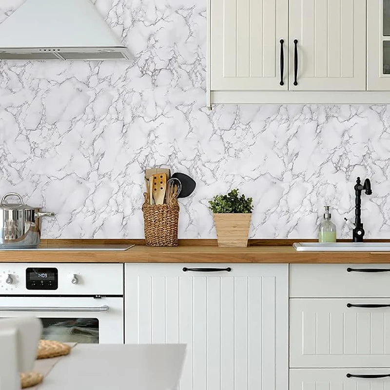 Kitchen Pearlescent Film Waterproof Wallpaper PVC Room DIY Self-adhesive Wall Stickers Wardrobe Kitchen Furniture Wall Stickers