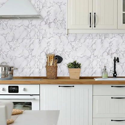 Kitchen Pearlescent Film Waterproof Wallpaper PVC Room DIY Self-adhesive Wall Stickers Wardrobe Kitchen Furniture Wall Stickers