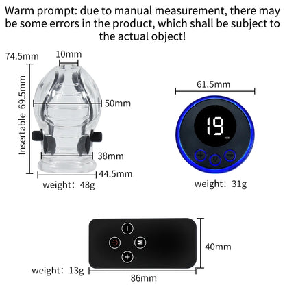 Electric Shocker Anal Butt Plug,E stim Electrosex Penis Ring ,Nipple Electrostimulation Cockring Chastity Cage E-stim Bdsm Toys