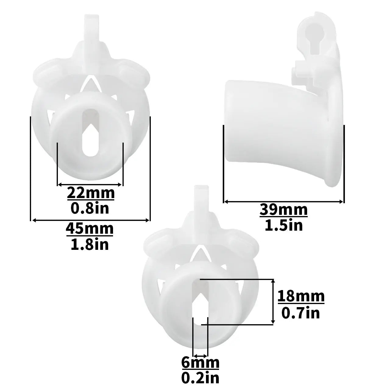Male Chastity Cage with Lotus Design - Comfortable Self-Control Device for Abstinence, Durable ABS Material, BDSM Toy for Men