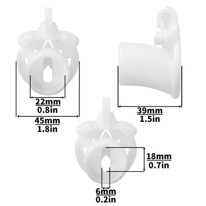 Male Chastity Cage with Lotus Design - Comfortable Self-Control Device for Abstinence, Durable ABS Material, BDSM Toy for Men