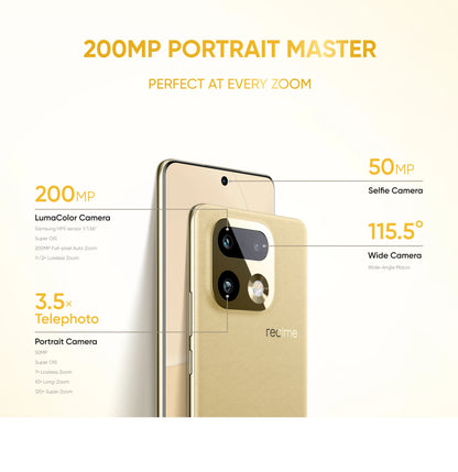 realme 16 Pro+ 5G Smartphone 8G+256G/12G+512G Curved AMOLED Display 144Hz 6.8", Battery 7000mAh, Camera 200MP OIS, IP69K, Quick Charge 80W, Dual SIM, Next AI