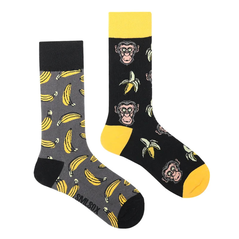 1 Pair Man Women Sock Original AB Tide Socks Colorful Cat Dog Koala Cow Cotton Socks Four Seasons Unisex Socks for Birthday Gift