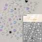 1 piece  5D silver nail stickers metal mini star nail art stickers high quality exquisite decals self-adhesive nail art stickers