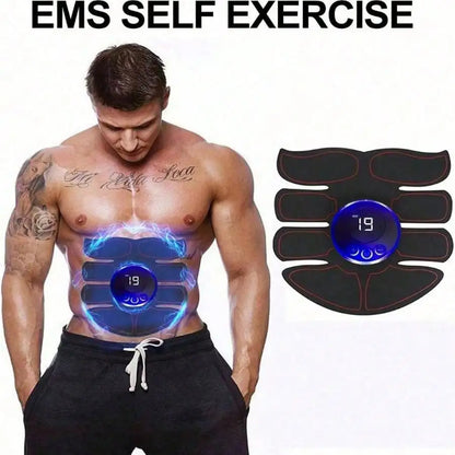 USB Charging EMS Abdominal Muscle Stimulator for Men Fitness ABS Arm Training Patches Home Muscle Exercise Equipment