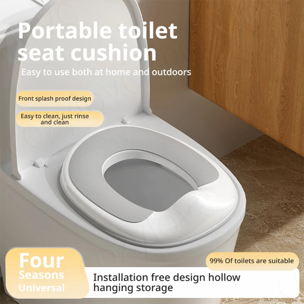 Non-Slip Portable Potty Seat for Toddlers | Foldable Travel Toilet Seat with Splash Guard for On-the-Go Potty Training