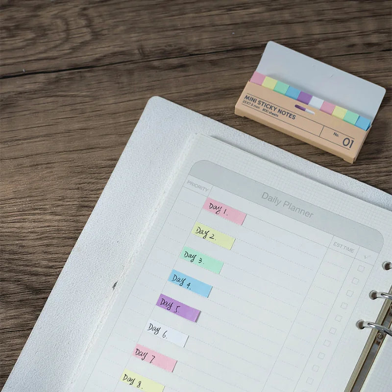 800 boxed sticky notes, index labels, reading sticky notes, index stickers, not transparent waterproof sticky notes