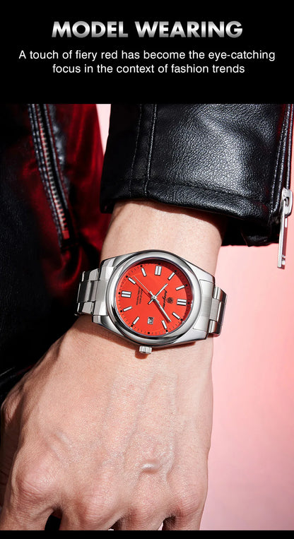 2026 PAAZOMU Fashion Men Stainless Steel Watch Luxury Calendar Quartz Wrist Watch Business Watches Man Clock relogio masculino