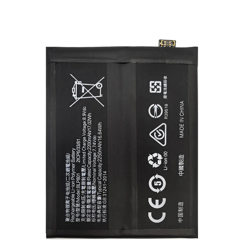 Original Battery For Oneplus one 1+ For OnePlus 1 2 3 1+3 One Plus Nord 2 N10 X 3 3T 5 5T 6 6T 7 7T 8 8T 9 9R Pro Plus Batteries