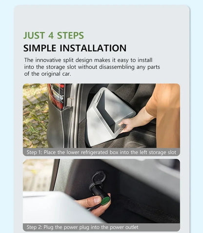 NovaAcc 16L Car Refrigerator Portable Compressor Freezer Cooler Fridge for Tesla Model Y 2017-2024 Outdoor Camping Accessories