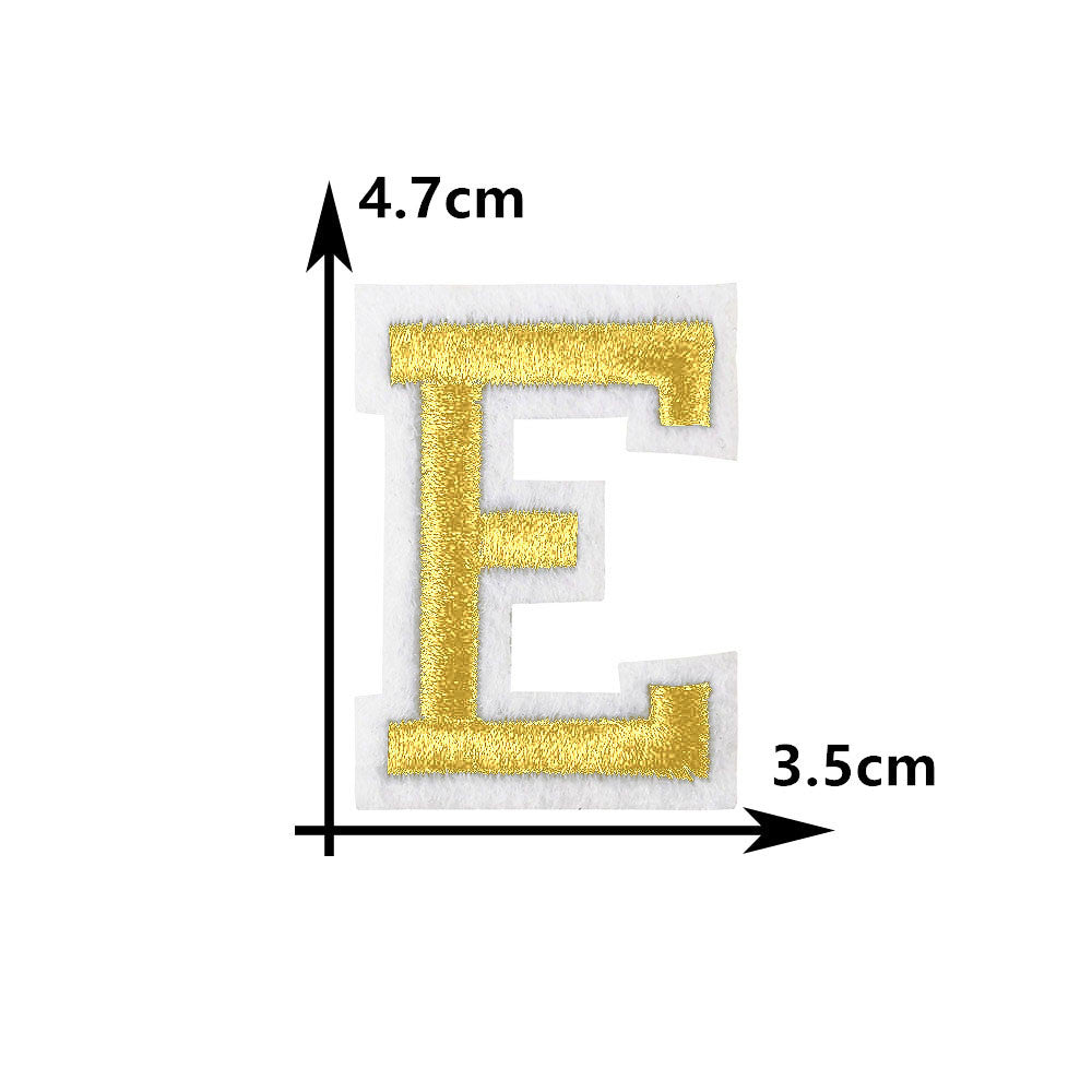 26 English gold letters Hot-melt adhesive ironing embroidery Patch DIY sewing decorative clothes patch