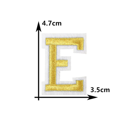 26 English gold letters Hot-melt adhesive ironing embroidery Patch DIY sewing decorative clothes patch