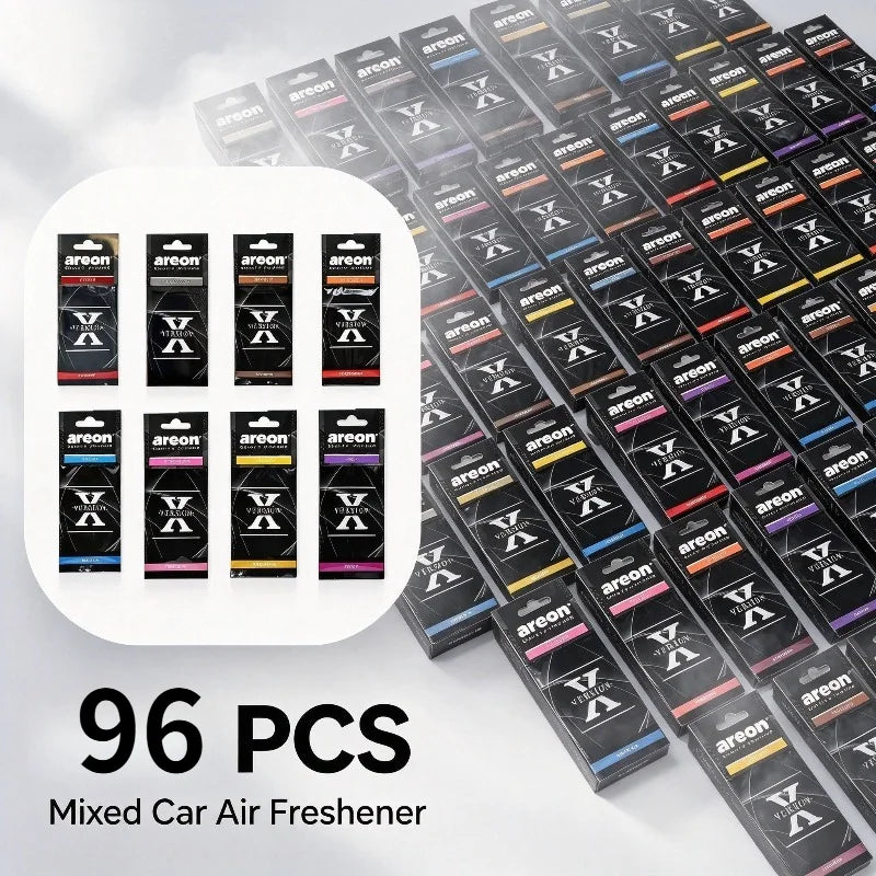 Areon X Version Mixed Scent Hanging Car Air Freshener Assorted Fragrance Paper Sheets For Auto Home Pack Of 8 To 216 Mixed Pcs