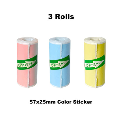 5 Rolls 10 Years Use PeripageThermal Adhesive Sticker Photo Paper for Cute Cat Mini Paperang Memobird Poooli Printers Supplies
