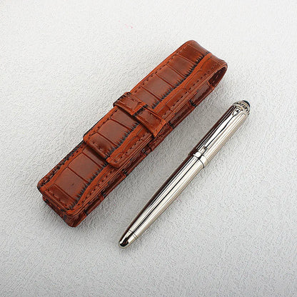 Luxury Big Barrel Rollerball Pen with Silver Clip Smooth Writing for Business Gift (Blue Ink) PK Jinhao 159