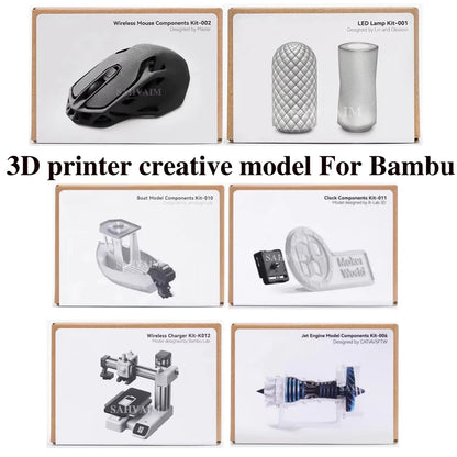 For Bambu Lab 3D Printing DIY Creative Model Computer Wireless Mouse Aviation Model Engine LED Light Kit 001 3D Printer Par