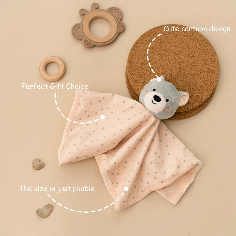 Baby Soft Security Blanket Infant Lovely Comforter Toy Stuffed Animal Newborn Gifts for Boys and Girls Toddler Sleeping Toys