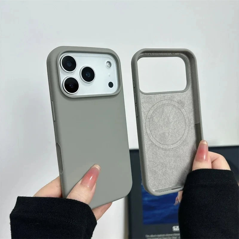Liquid Silicone Magnetic Phone Case For iPhone 17 Air 16 13 15 14  Pro Max Plus for Magsafe Shockproof Protective Cover Funda