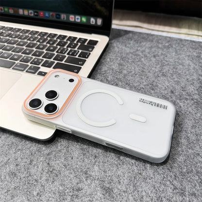 Magnetic Matte Translucent Barcode Slim Hard Case For iPhone 17 Pro Max Air 16 15 14 Plus 13 12 For Magsafe Frosted Cover Shell