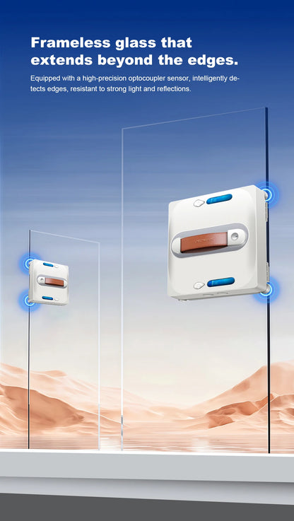 Robot Window Cleaner Liectroux S11,9000Pa Strong Suction, 4-Way Water Spray, Floating Scraping Tech, Smart Memory,APP Control