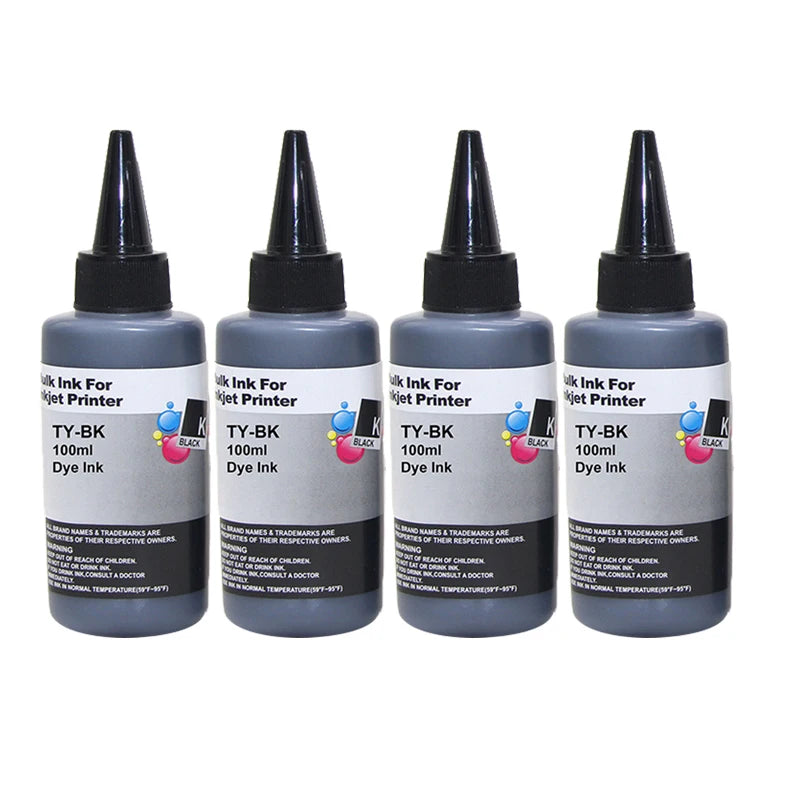 100ML Refill Ink Kit For HP 21 22 301 302 304 121 122 123 650 652 300 140 141 63 65 343 338 Printer Ink Cartridge