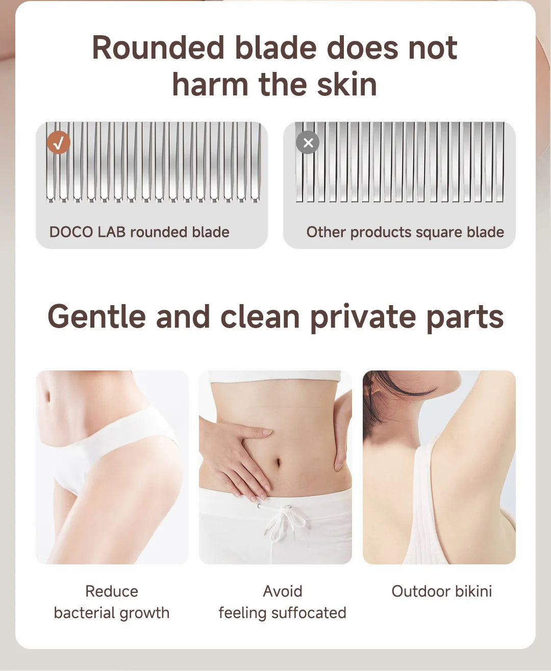 DOCOLAB Electric Razor Depilador Trimmer Shaver Epilator 4 In 1 Body Hair Removal Bekini Painless Cordless Gifts Men Women