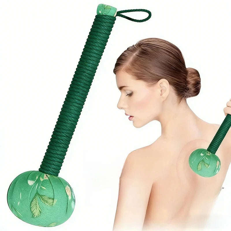 Long Handle Moxa Massage Hammer – Manual Body & Back Massager (Nylon, Lymphatic Drainage)