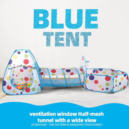 Children's Play Tent, Toy Ball Pool - Play Tunnel - Triangular Tent, Polka Dot Design, Outdoor Leisure Toy Playhouse, Portable Toy Castle Tent, Fun Pop-Up Toy Playpen, Ideal Holiday Gift for Kids, Christmas and Halloween Gift