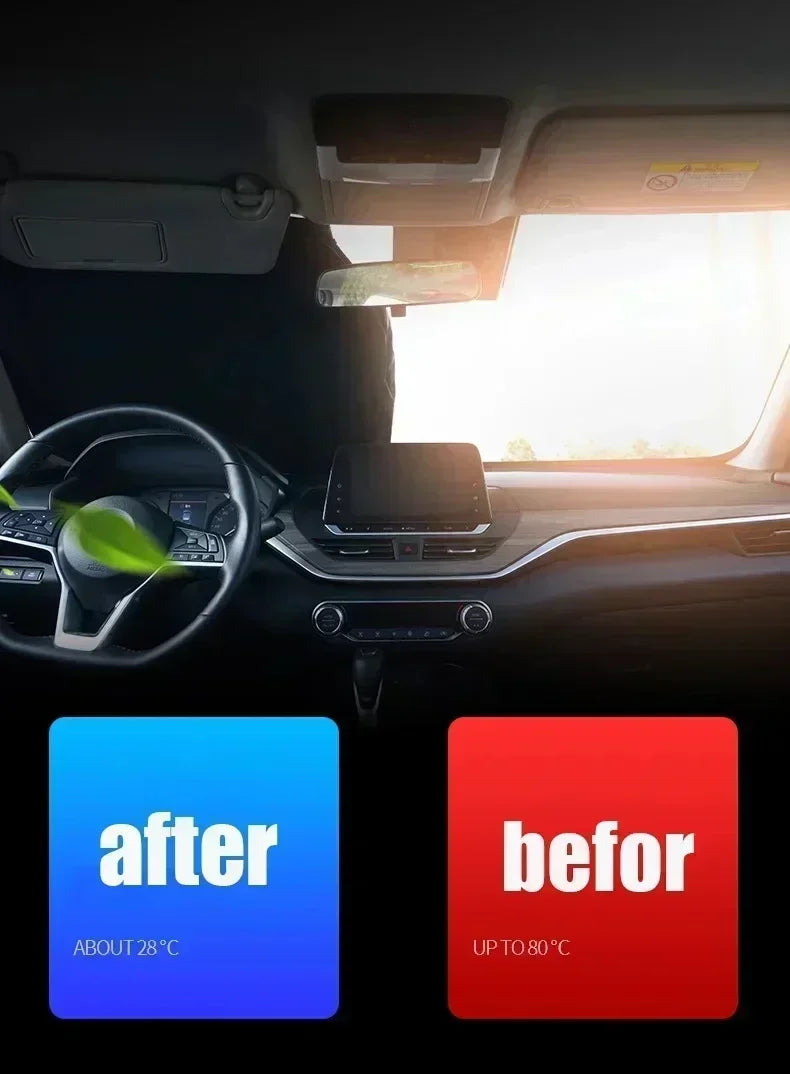 Car Windshield Sun Shade Cover Foldable Visor Protector Interior Anti UV Sun Windscreen Folding Parasol Car Accessories