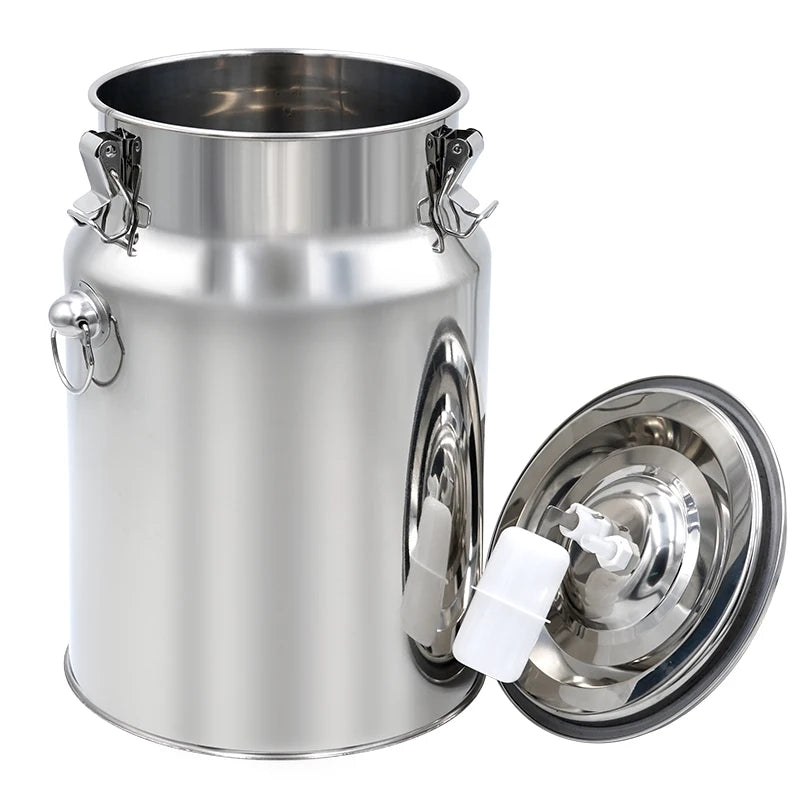 5/10L Stainless Steel Cow Milk Bucket Farm Cows Goats Vacuum Pump Bucket Pasture Cow Sheep Electric Milking Machine Accessories