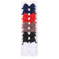 10Pcs/Set New Cute Solid Ribbon Bowknot Hair Clips for Baby Girls Handmade Bows Hairpin Barrettes Headwear Baby Hair Accessories