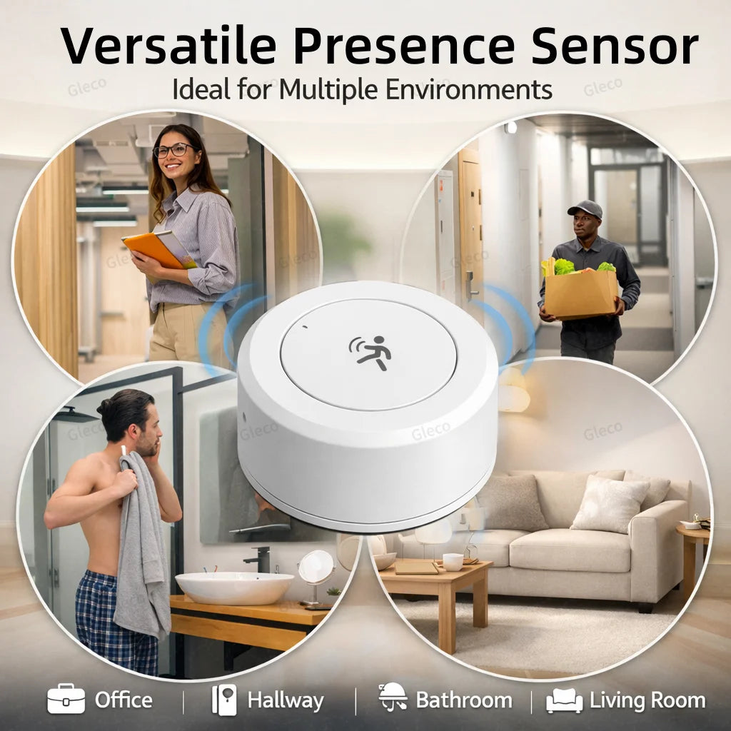 Zigbee 24G MMWave Human Presence Sensor Microwave Radar Occupancy Motion Detector Smart Home Works with Zigbee2MQTT TUYA APP