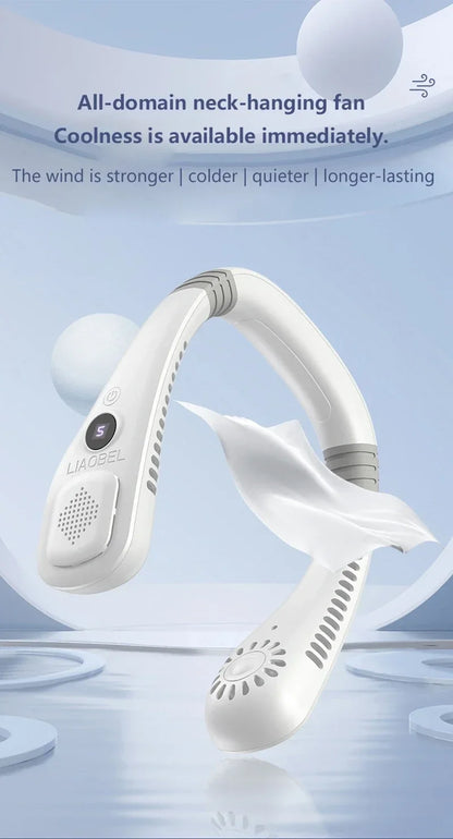 Lenovo Neck Bladeless Fan Mini Ultra Longlife Portablelazy Silent Fan Usb Charging Student Sports Office Multiple Home Scenarios