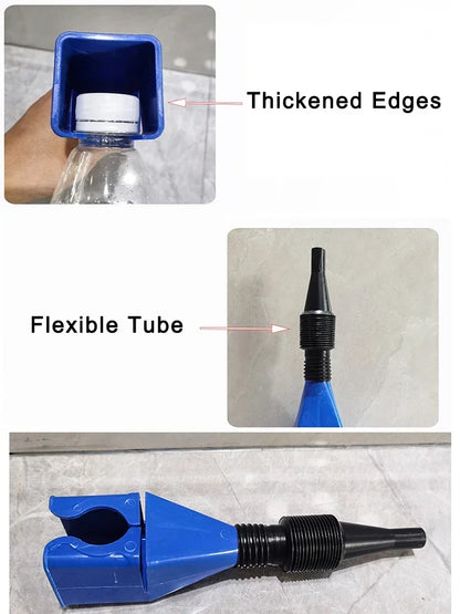 Car Refueling Funnel Gasoline Foldable Engine Oil Funnel Tool Plastic Funnel Car Motorcycle Refueling Tool Auto Accessories