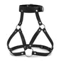 Gothic Leather Cat Mask Body Harness Set Women Erotic Bondage Lingerie BDSM Fetish Masquerade Cosplay Party Costume Accessories