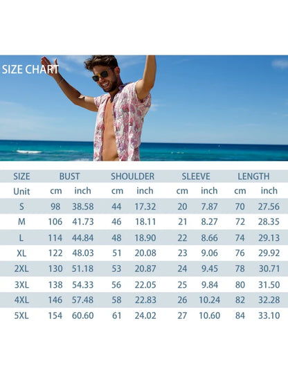 2024 Men's Shirt Shorts Set Two Piece 3D Leaf Print Men's Shirt Short Sleeve Casual Beach Pants Street Vacation Hawaiian Style